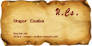Ungor Csaba névjegykártya