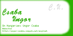 csaba ungor business card
